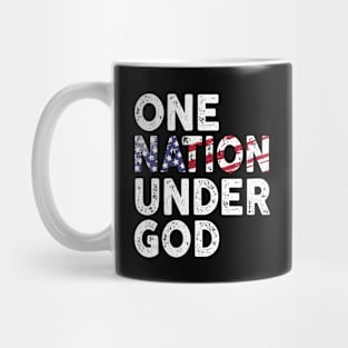 One Nation Under God USA Flag Mug